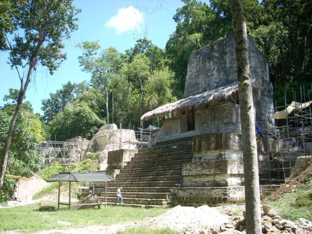 Maya plaza ruins