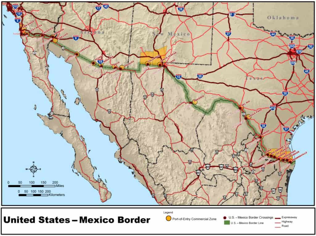 US State Department Mexico advisory map