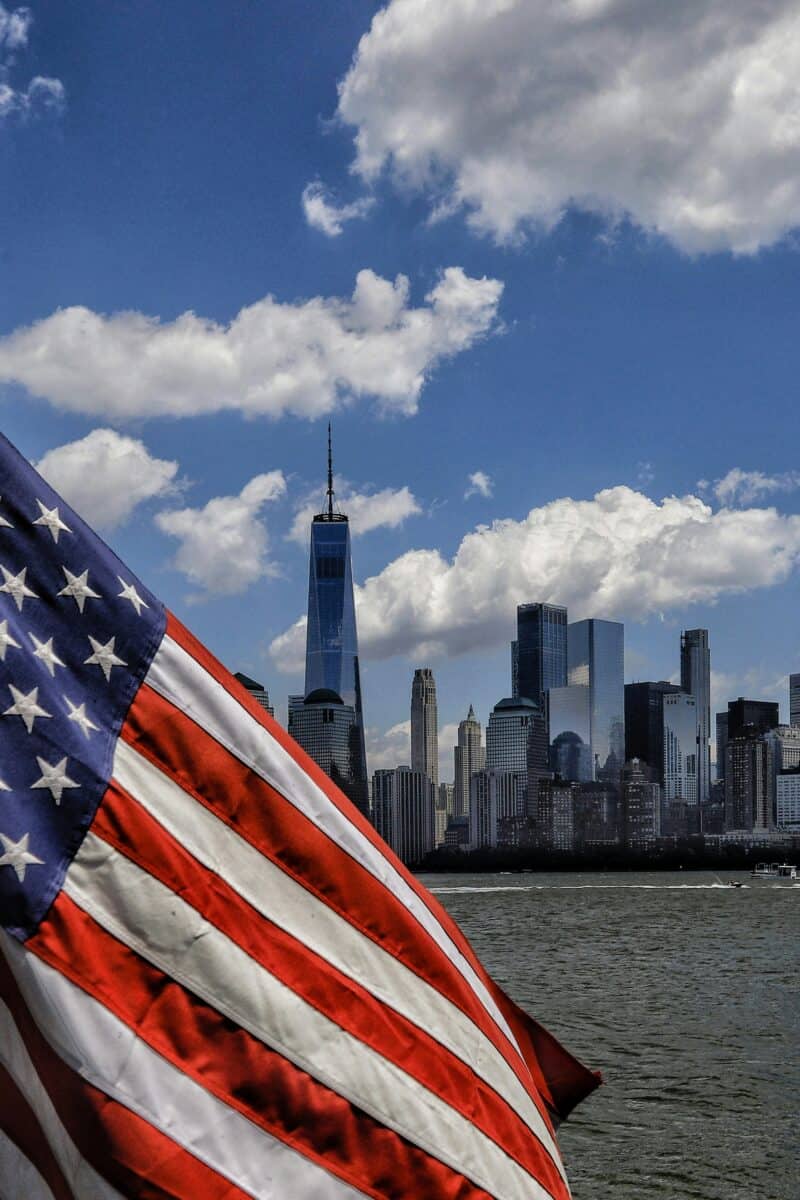 international tourists USA landmark