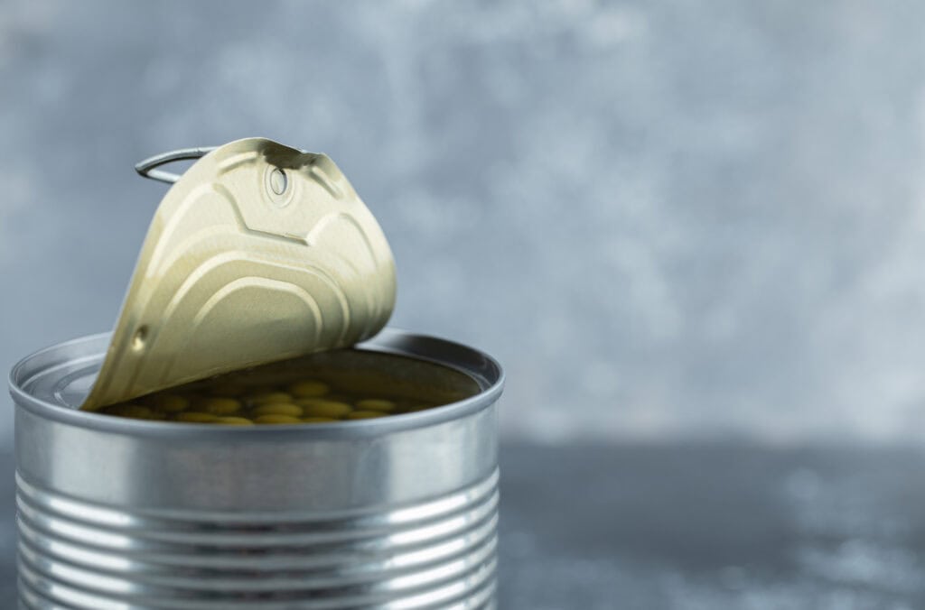 “leaking canned food seal”