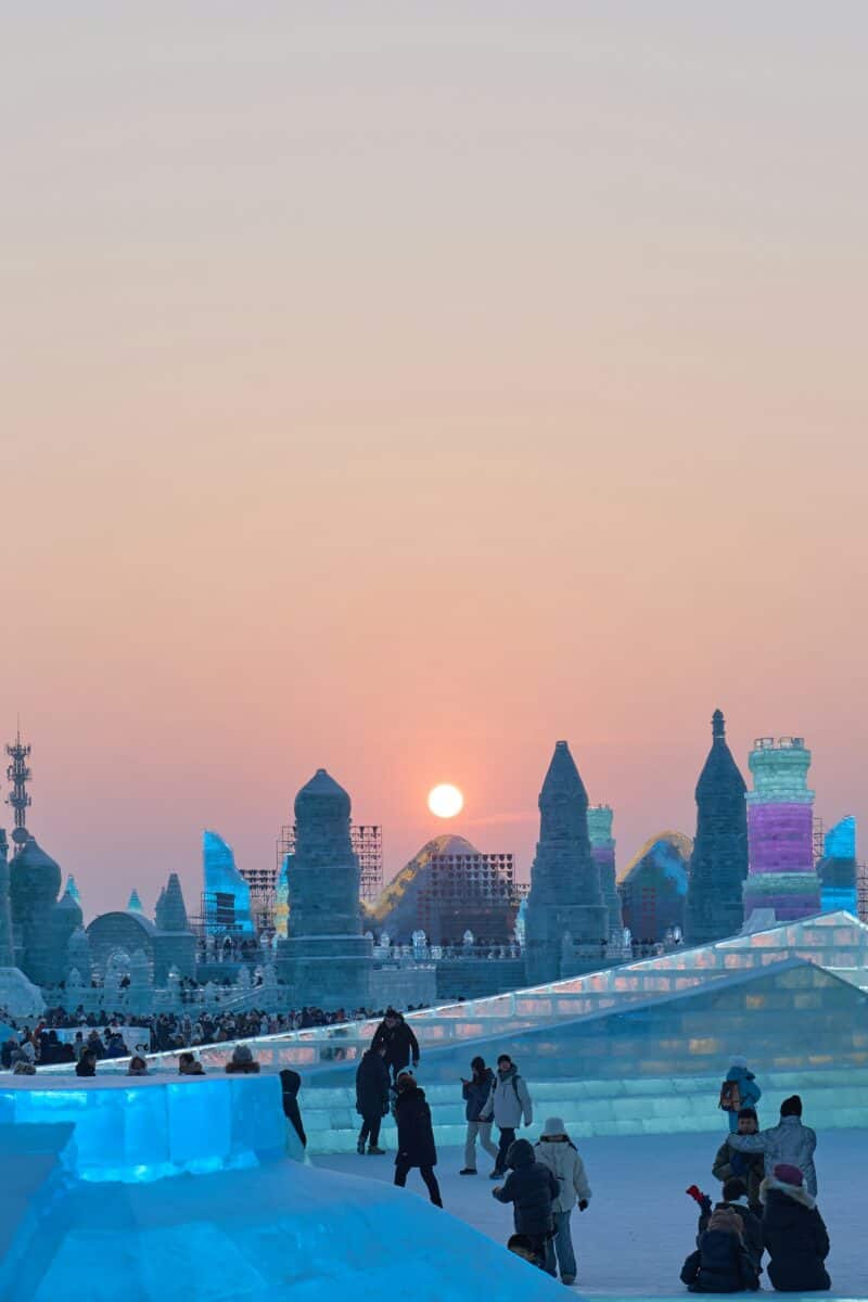 Harbin winter street ice