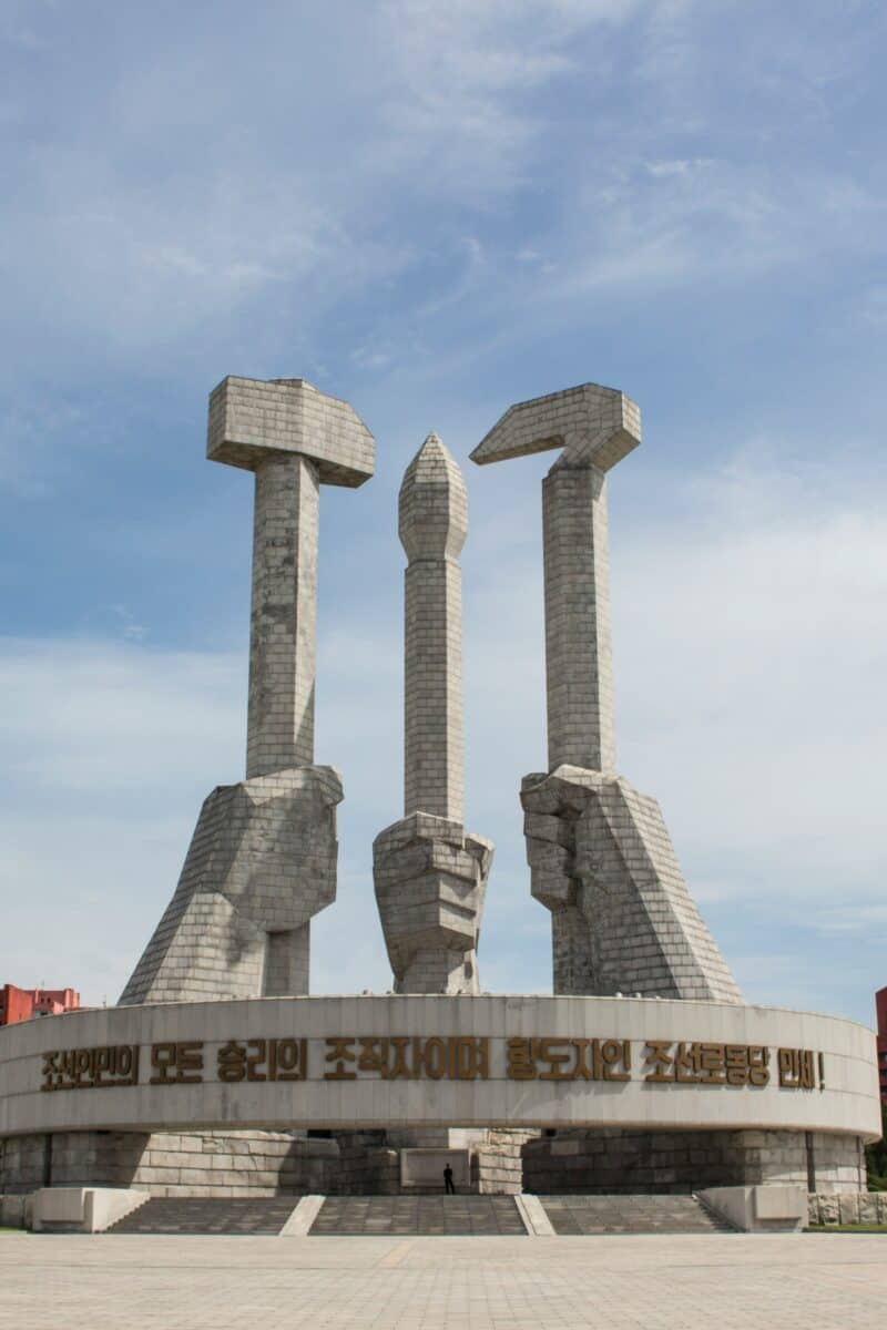 North Korea guided tour monument