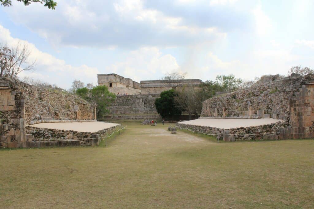 Maya ballcourt ruins