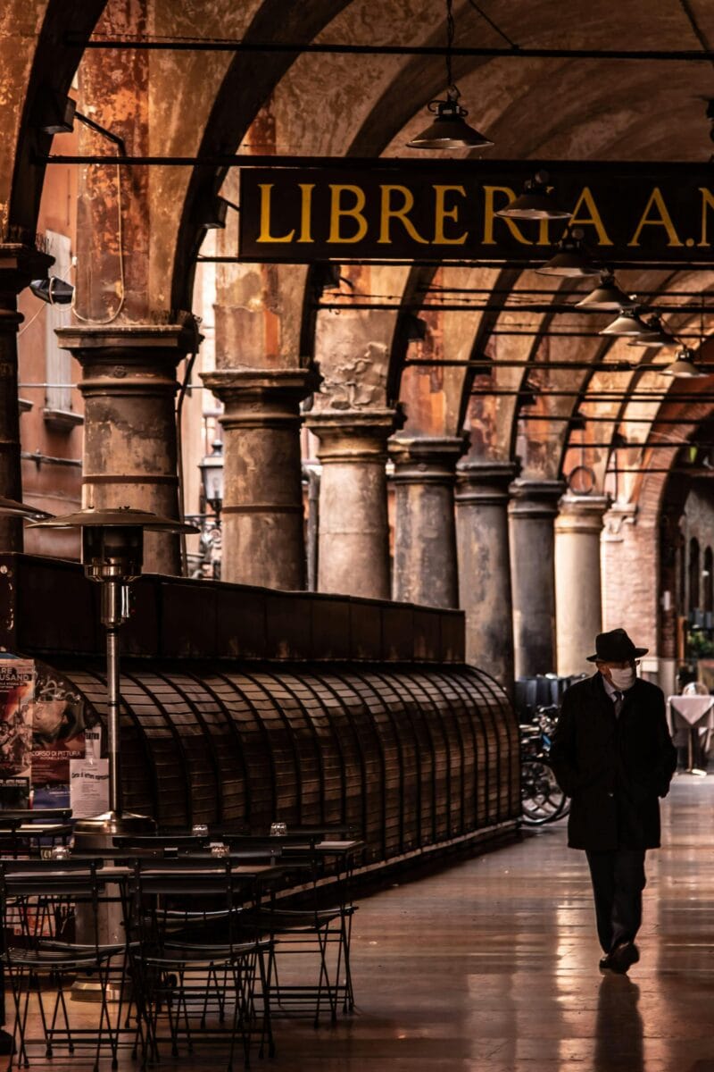 Bologna porticoes street