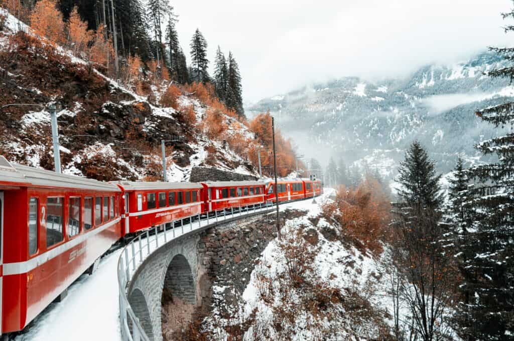 Ride a Heritage Train Through the Swiss Alps
