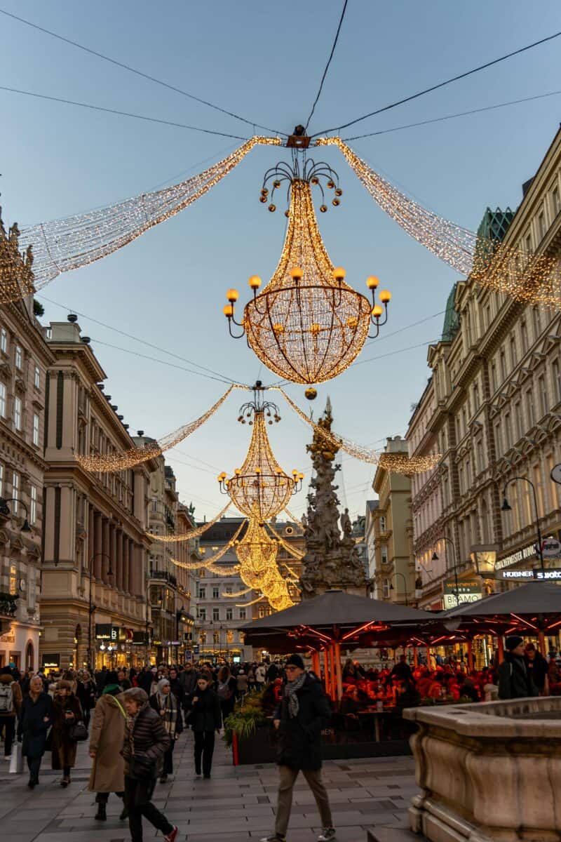 Vienna city street evening