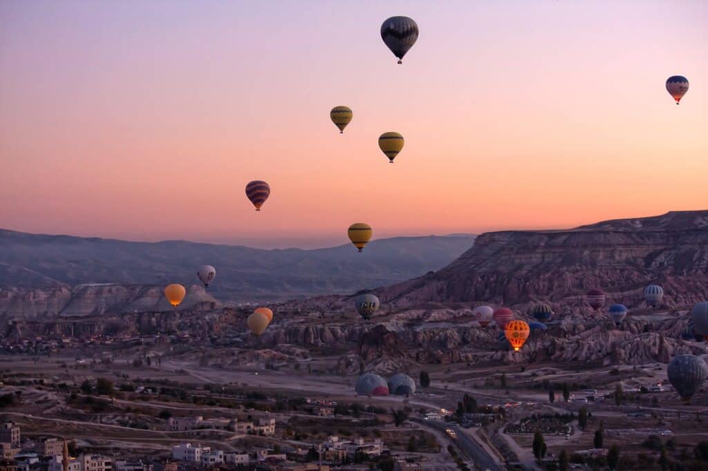 Glide Over Cappadocia at Sunrise, Türkiye