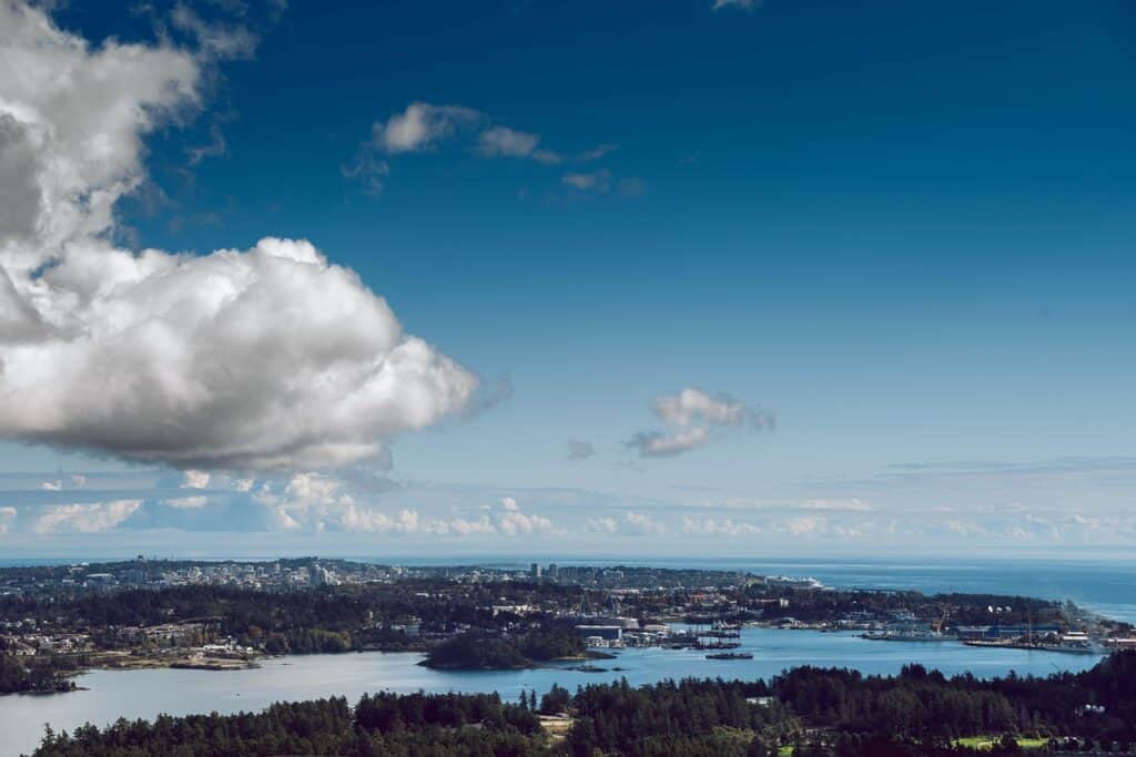 Victoria BC mild winter street life