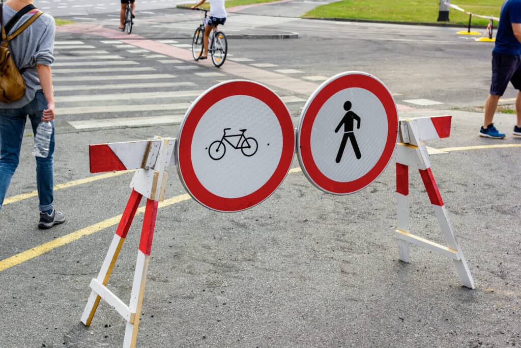pedestrian crossing crosswalk car stopping