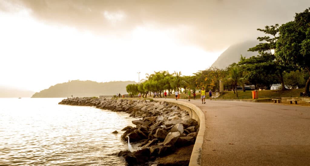 Deserted Waterfront Promenades
