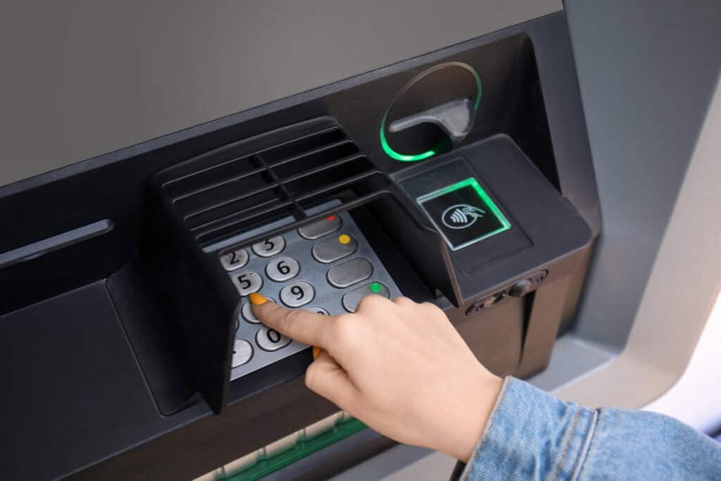 ATM skimmer device close up