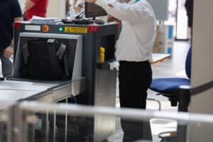 airport security checkpoint passport inspection