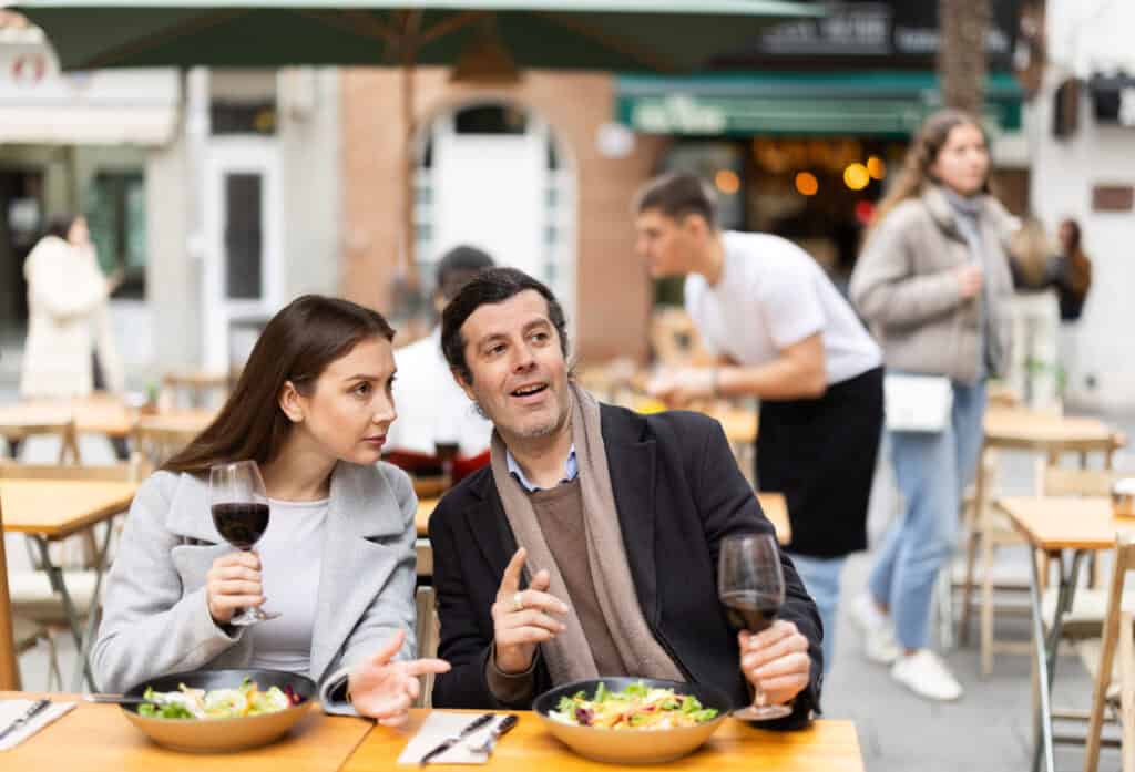 authentic travel cafe scene Europe people