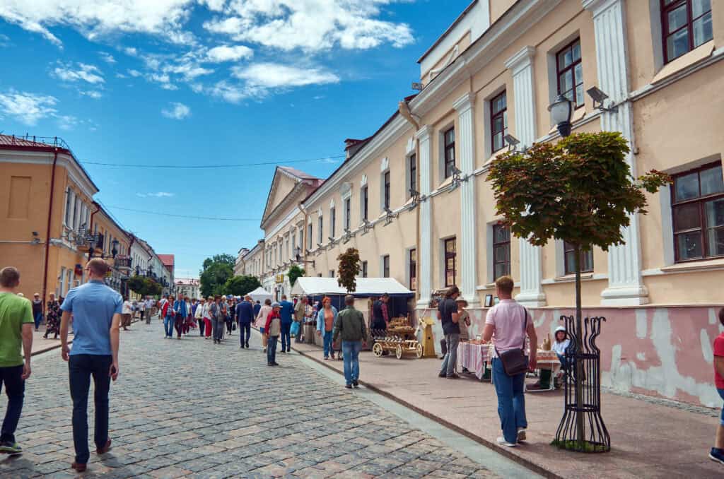 small town europe authentic street life
