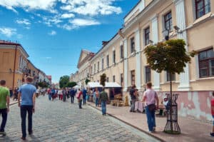small town europe authentic street life