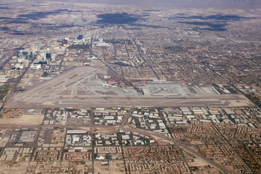 Las Vegas airport arrivals hall