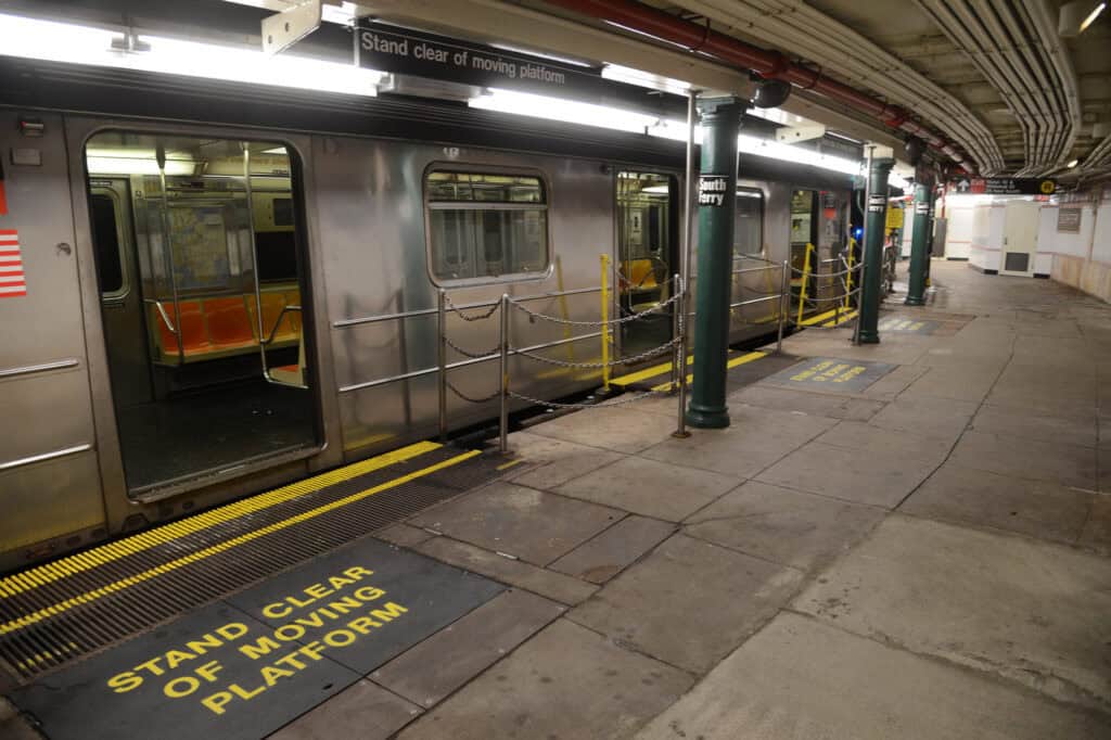 Empty Transit Platforms After Service Gaps