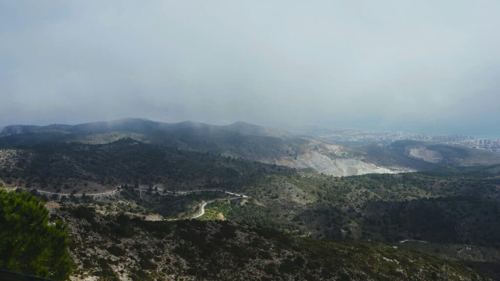 Spain wildfire smoke landscape summer