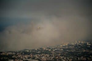 Portugal wildfire forest smoke