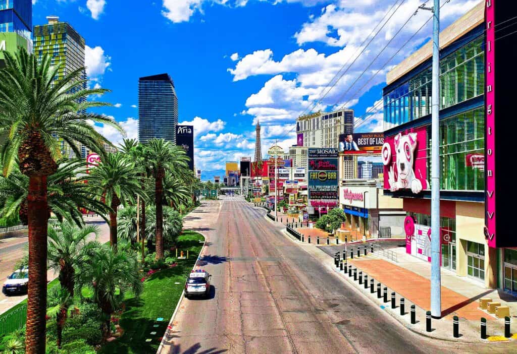 Las Vegas Strip weekday afternoon