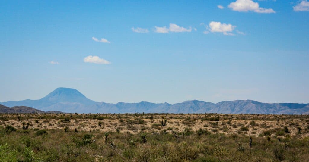 West Texas desert wide open landscape sunset