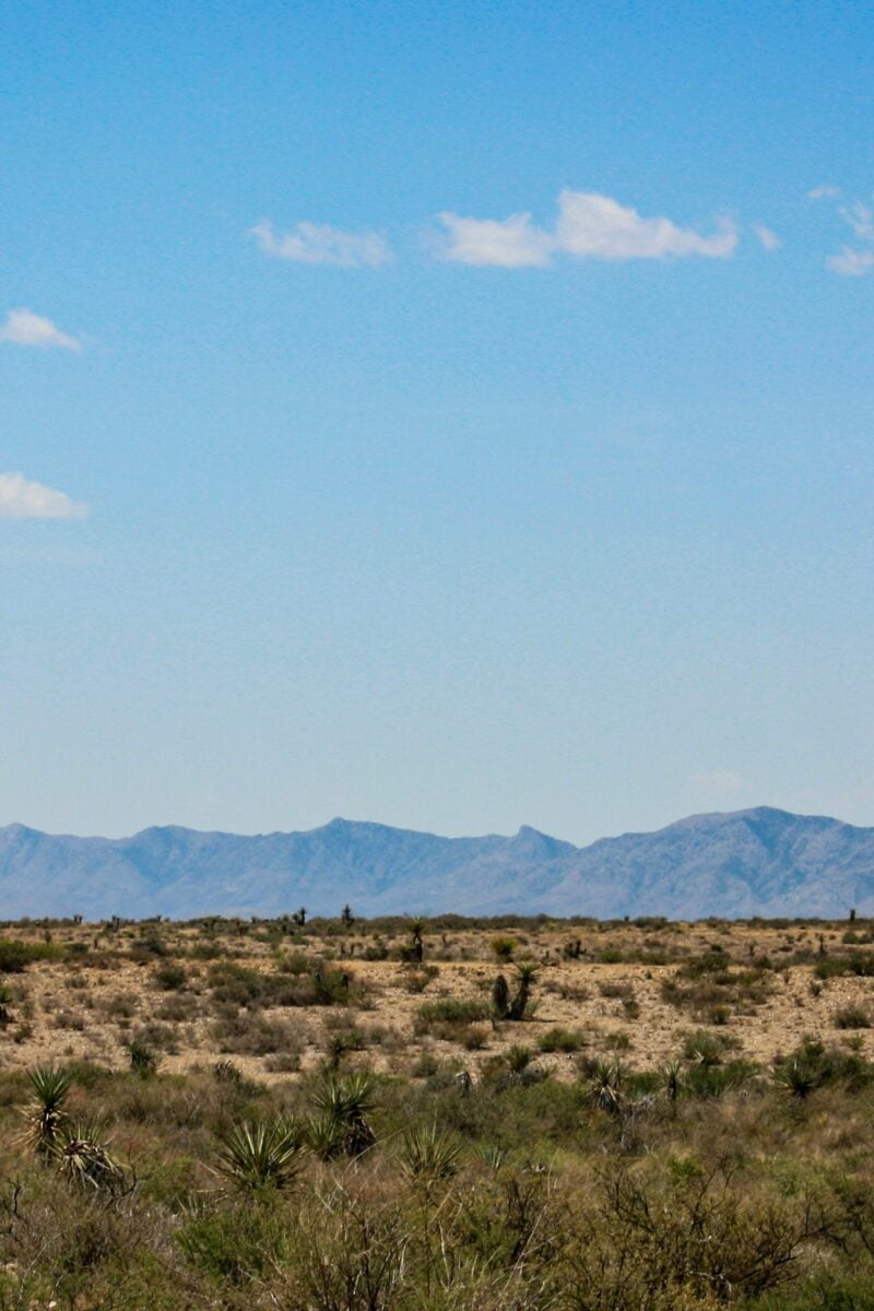 West Texas desert wide open landscape sunset