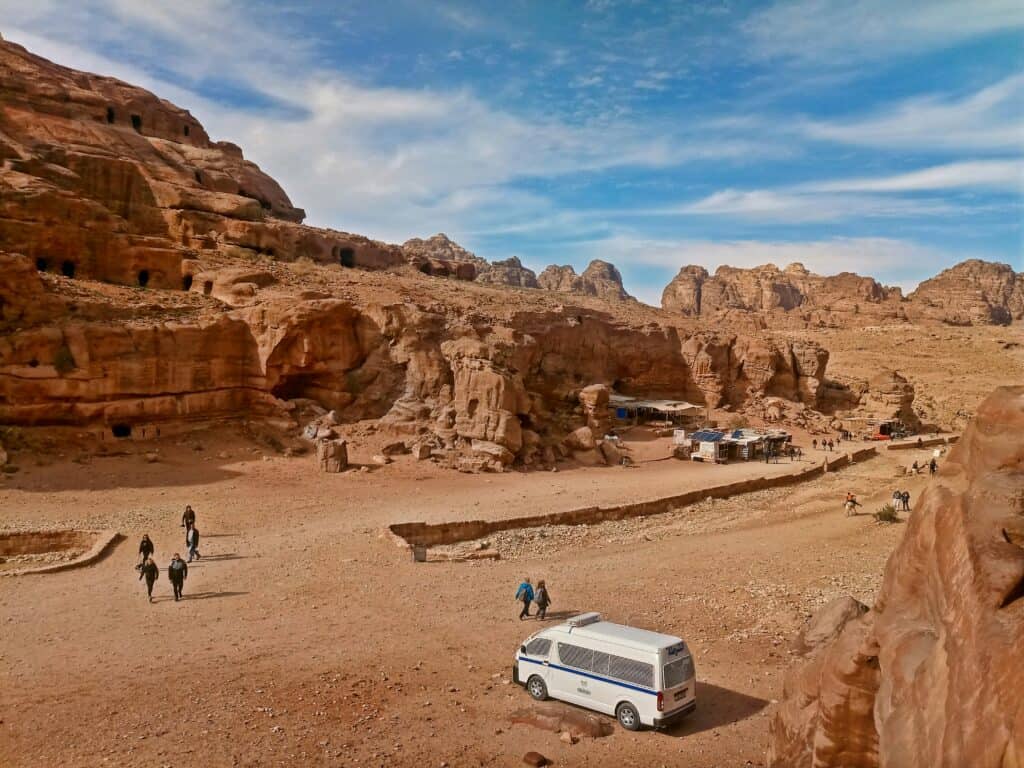 Petra tourists midday
