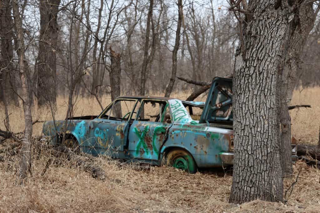 International Car Forest Turns Scrap Into Art
