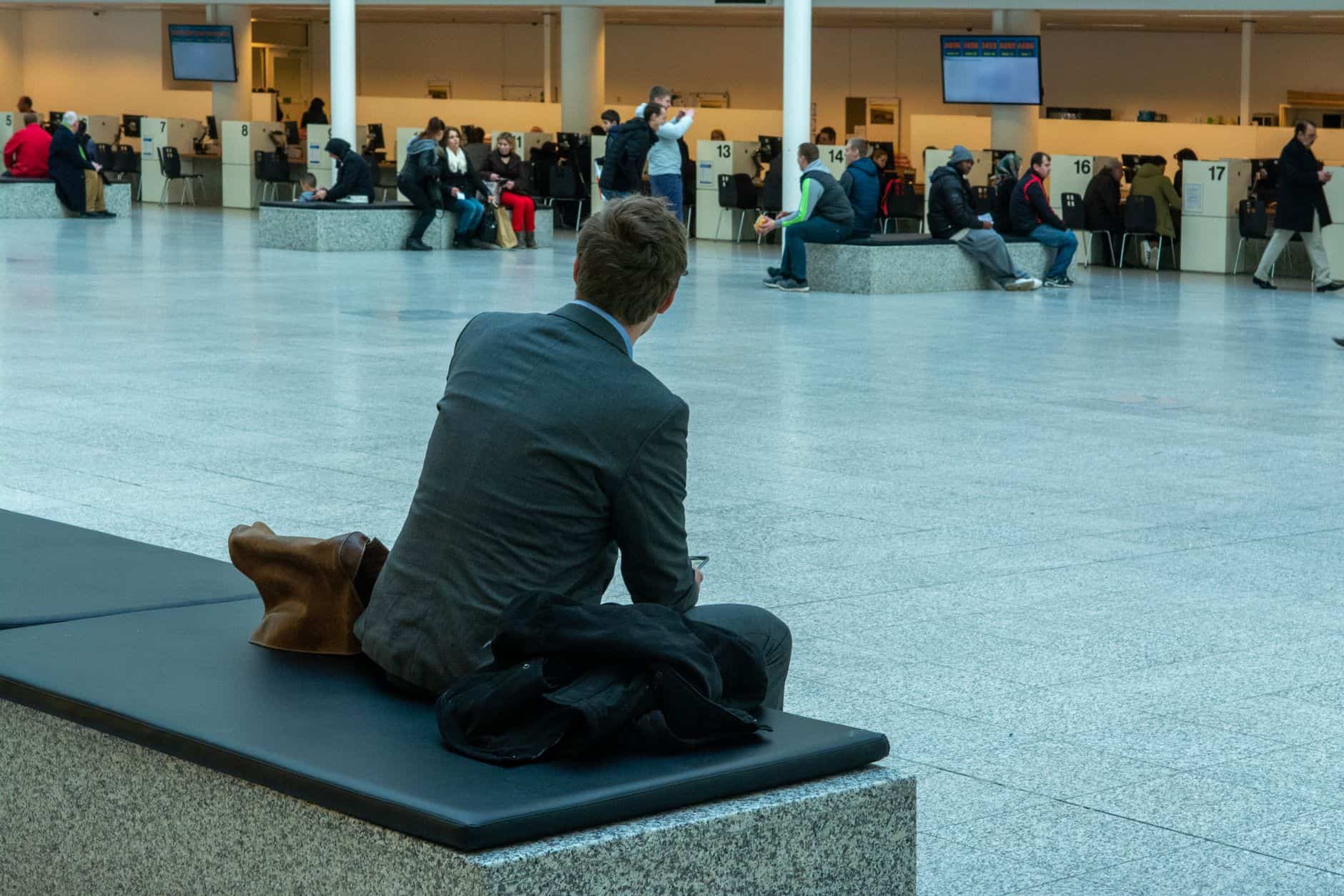 airport help desk traveler