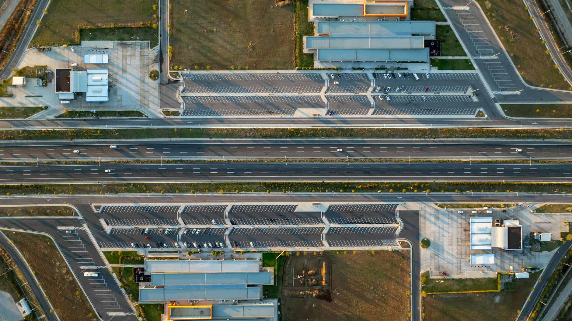 empty parking lot highway
