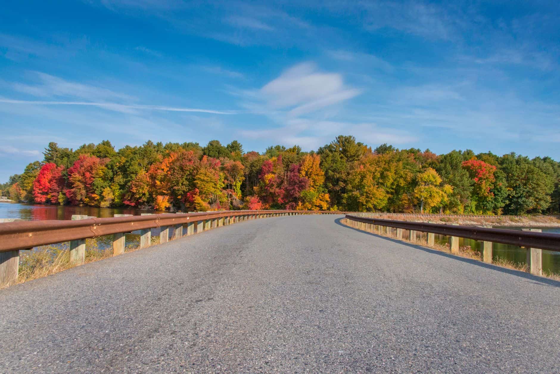 New England scenic fall foliage empty