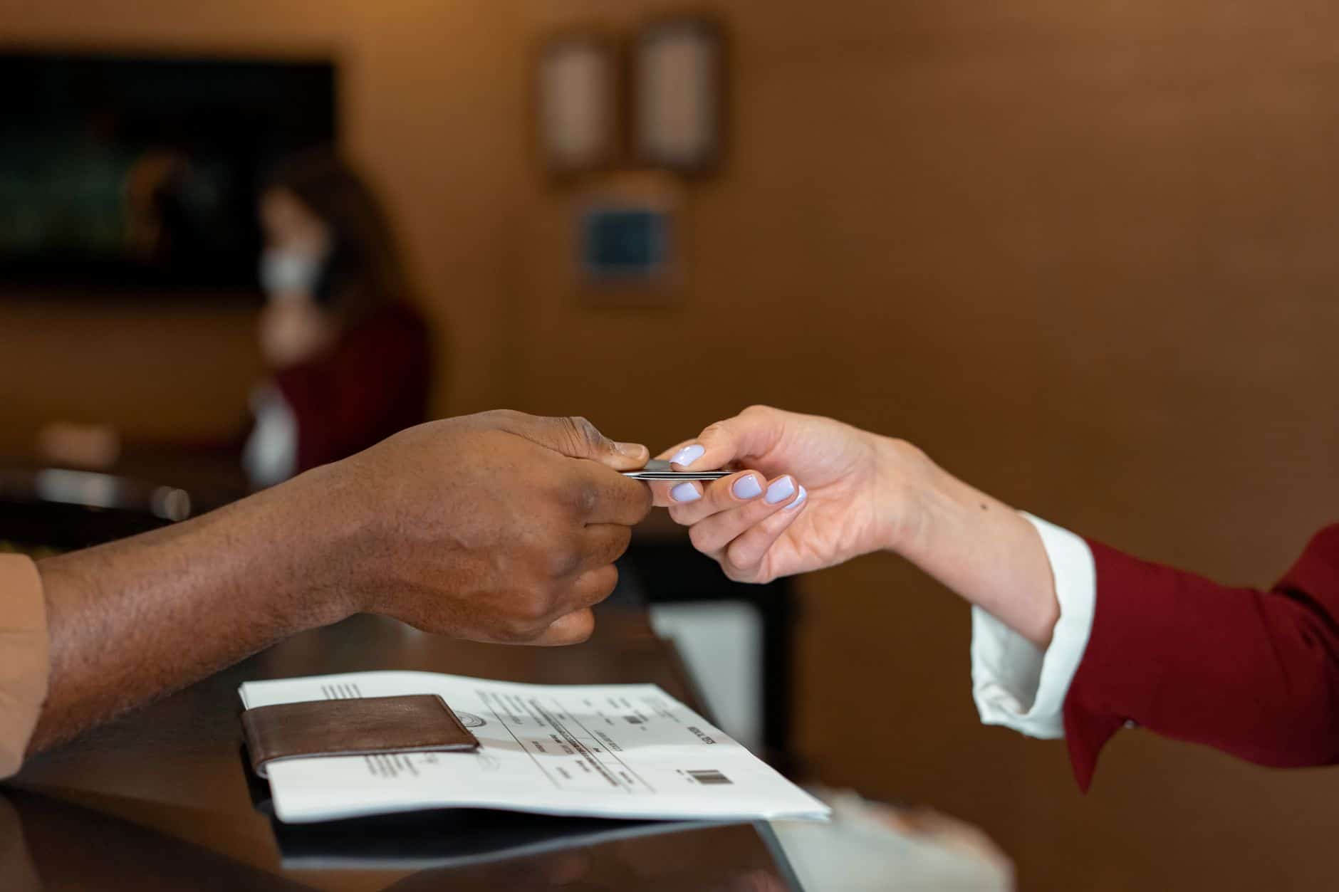 hotel checkout desk
