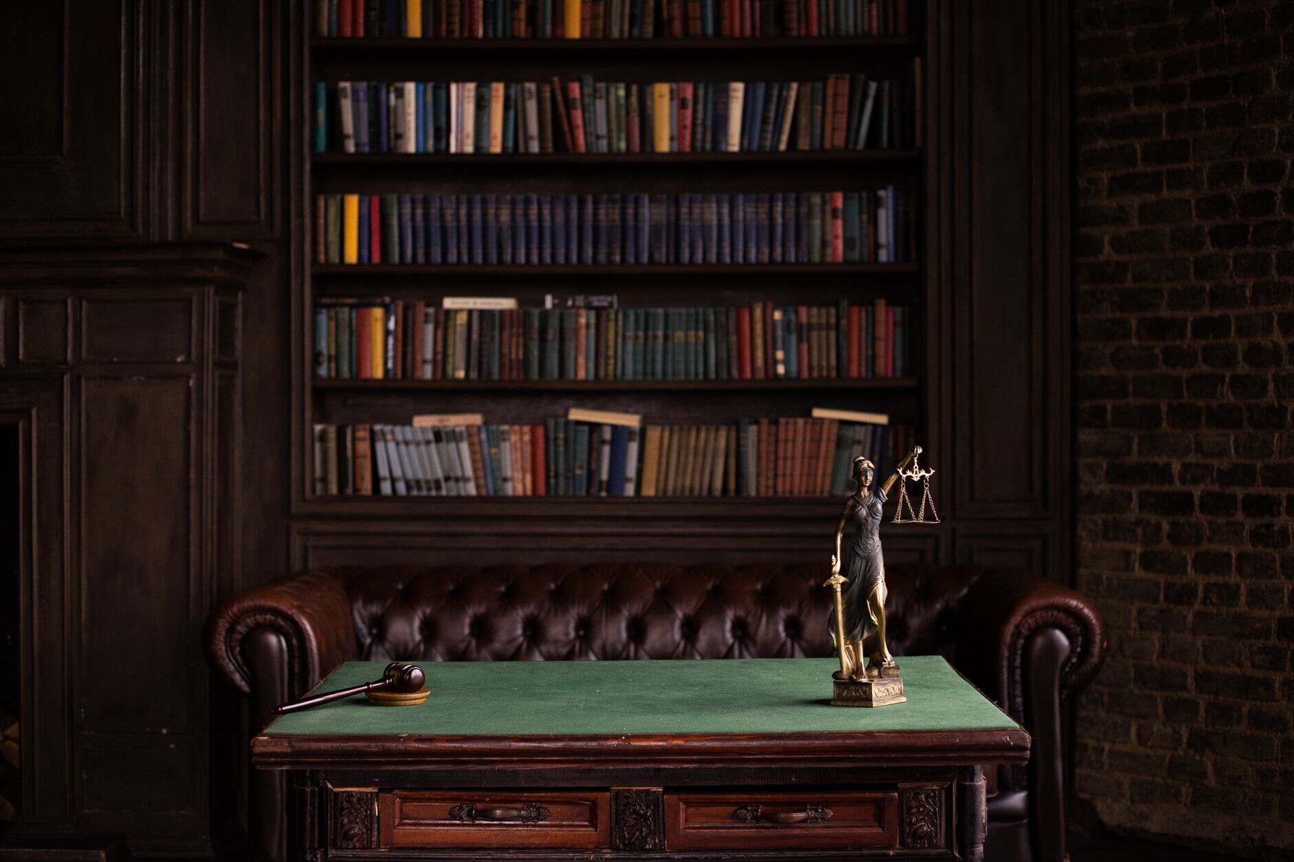 old law books gavel