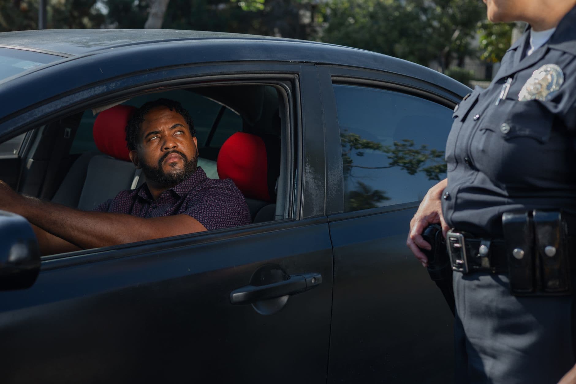 police officer traffic stop
