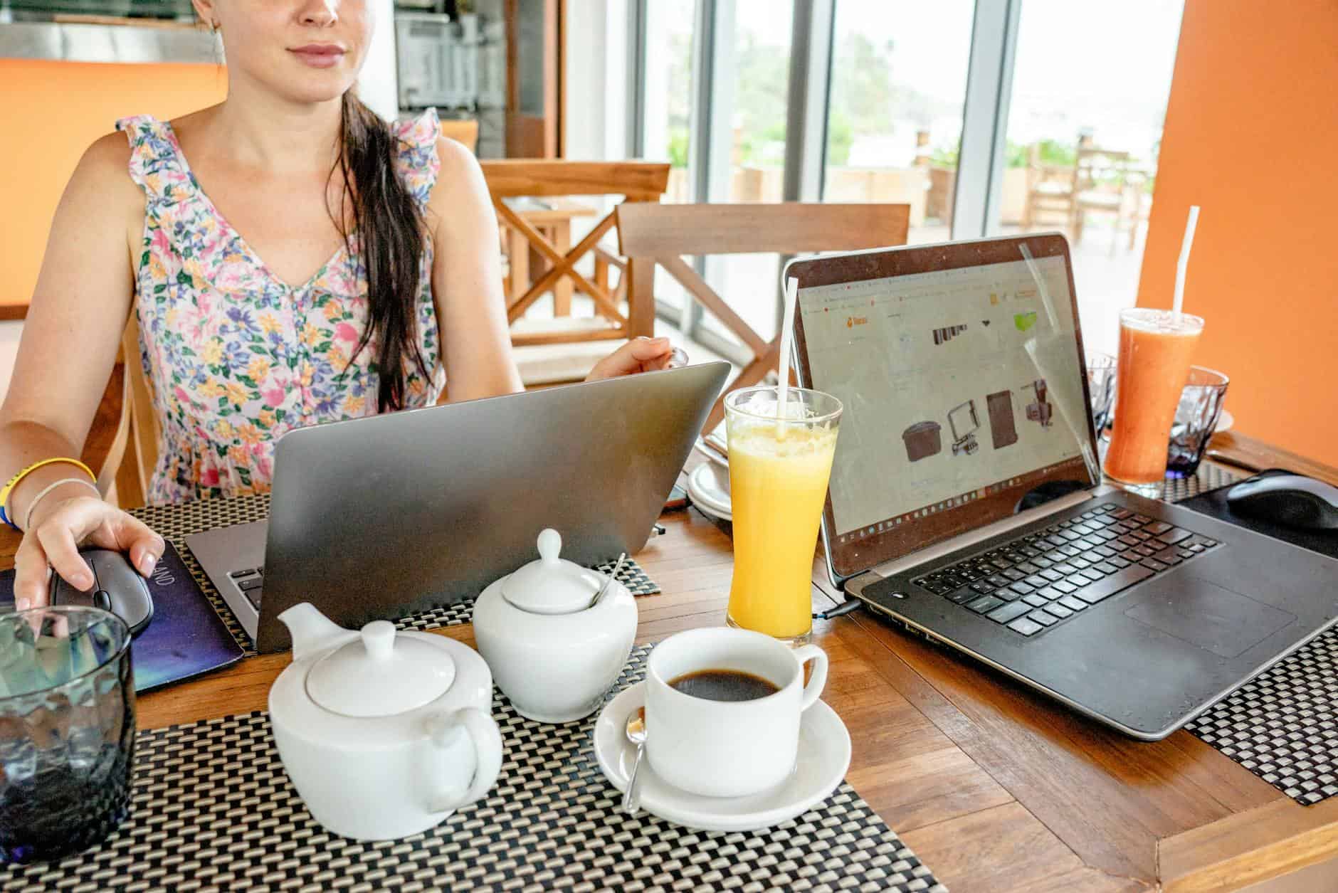 remote work laptop travel