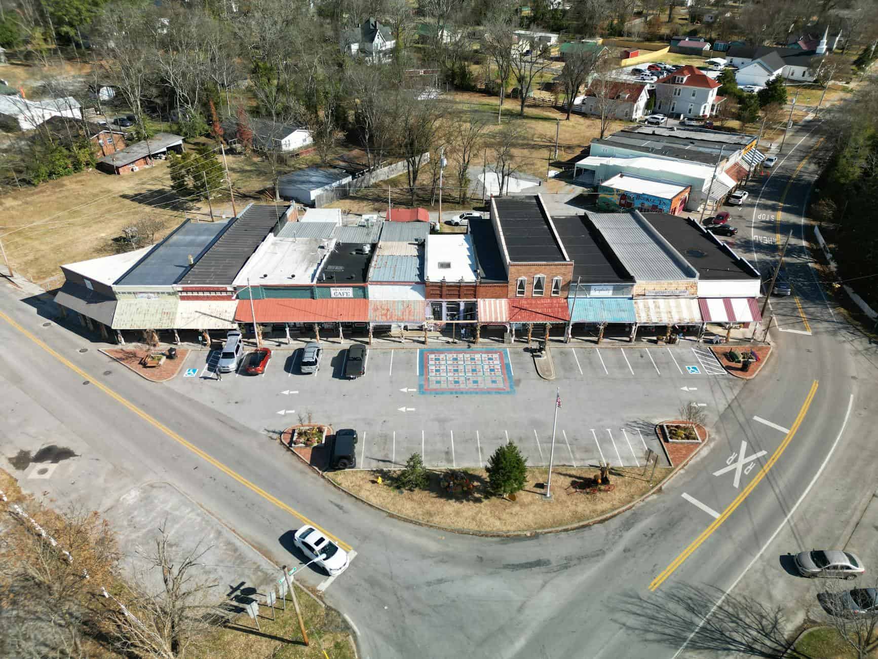 southern small town square