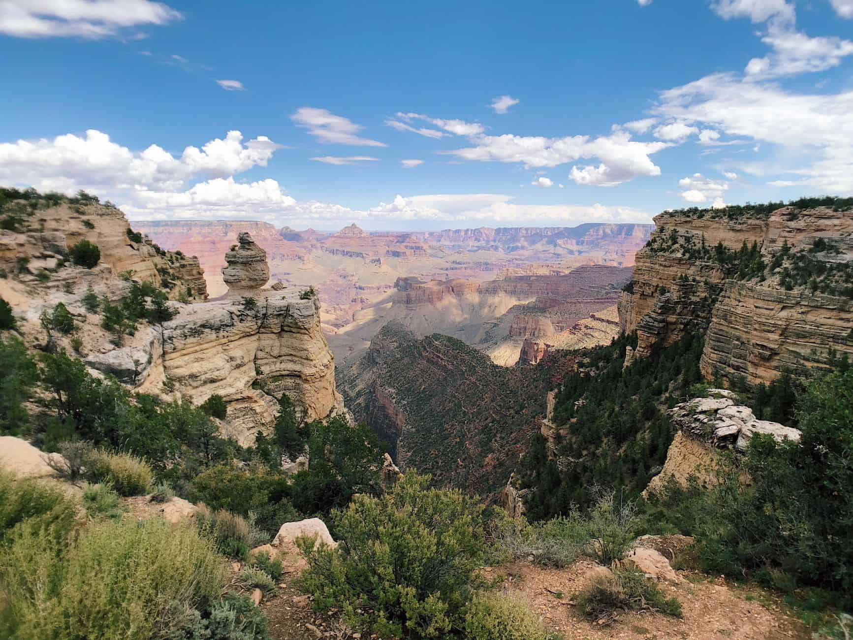 Breathtaking landscape of Grand Canyon West under a clear blue sky.