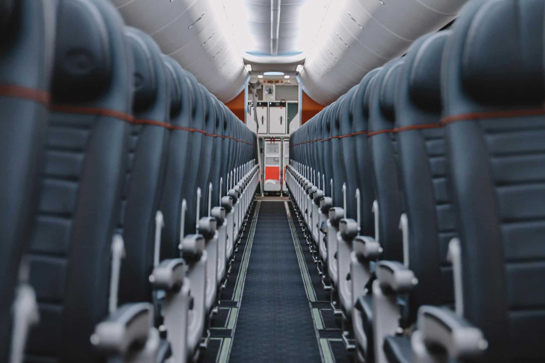 airplane interior aisle