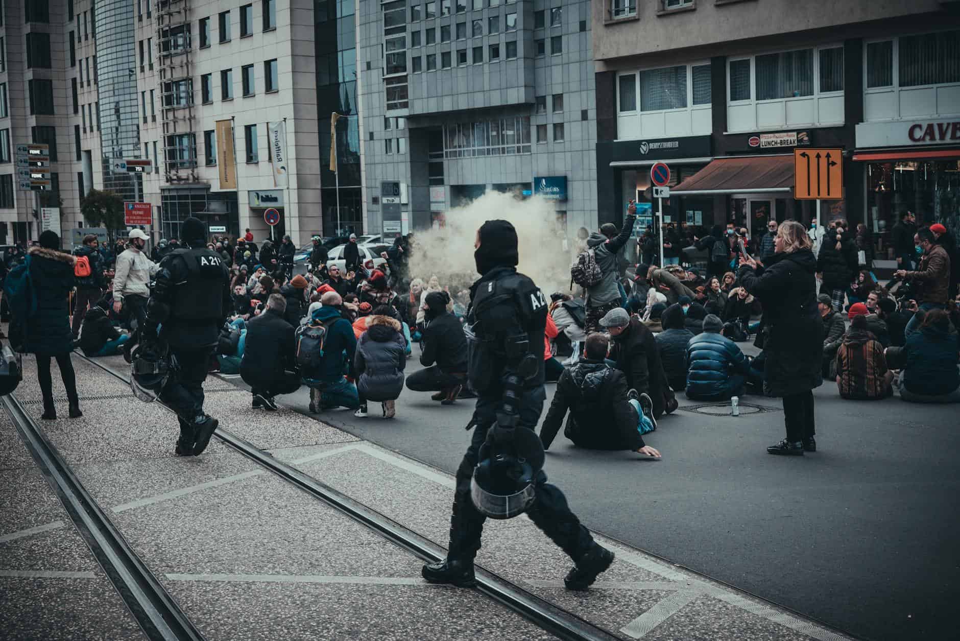 protest street tension