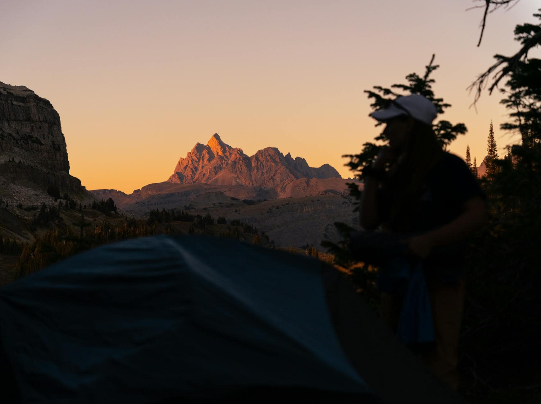 national park campground morning