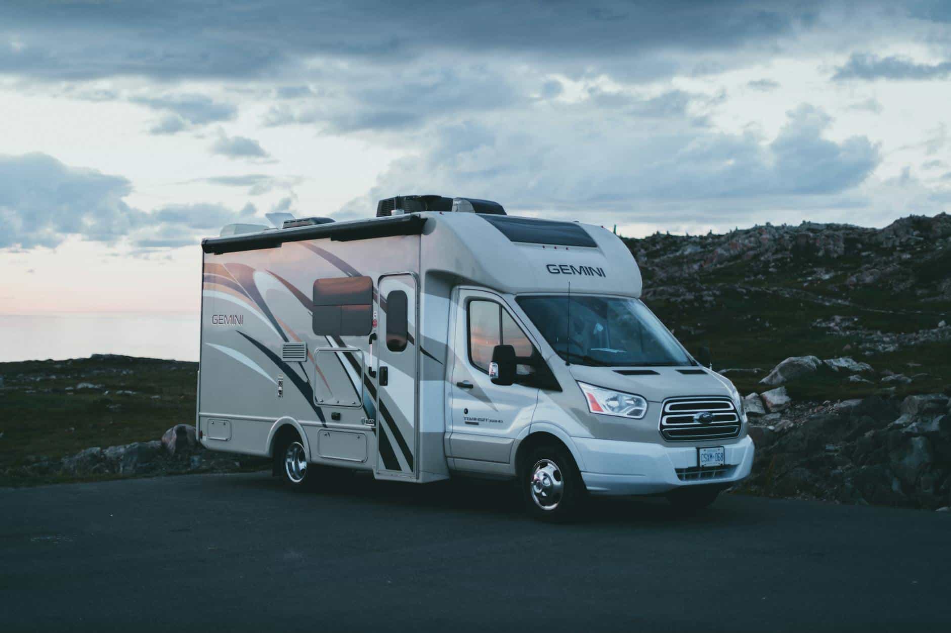 RV park sunset
