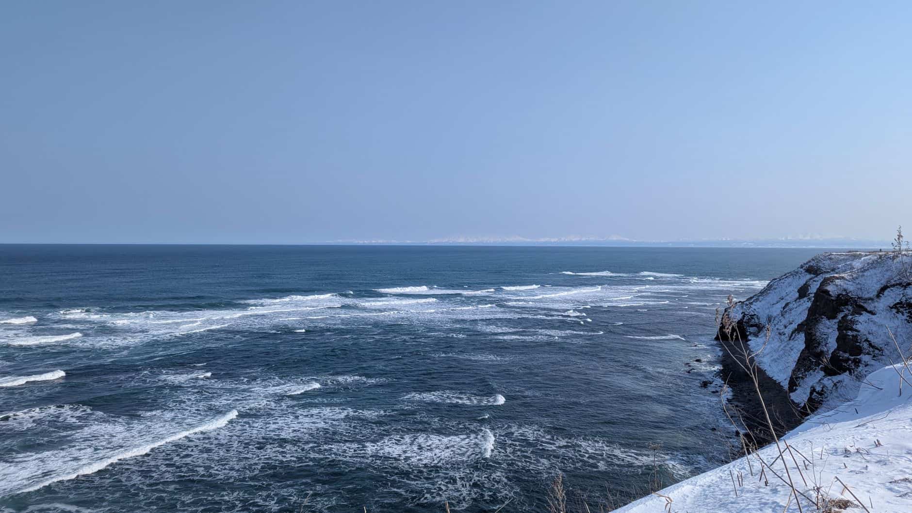 Pacific coast winter ocean