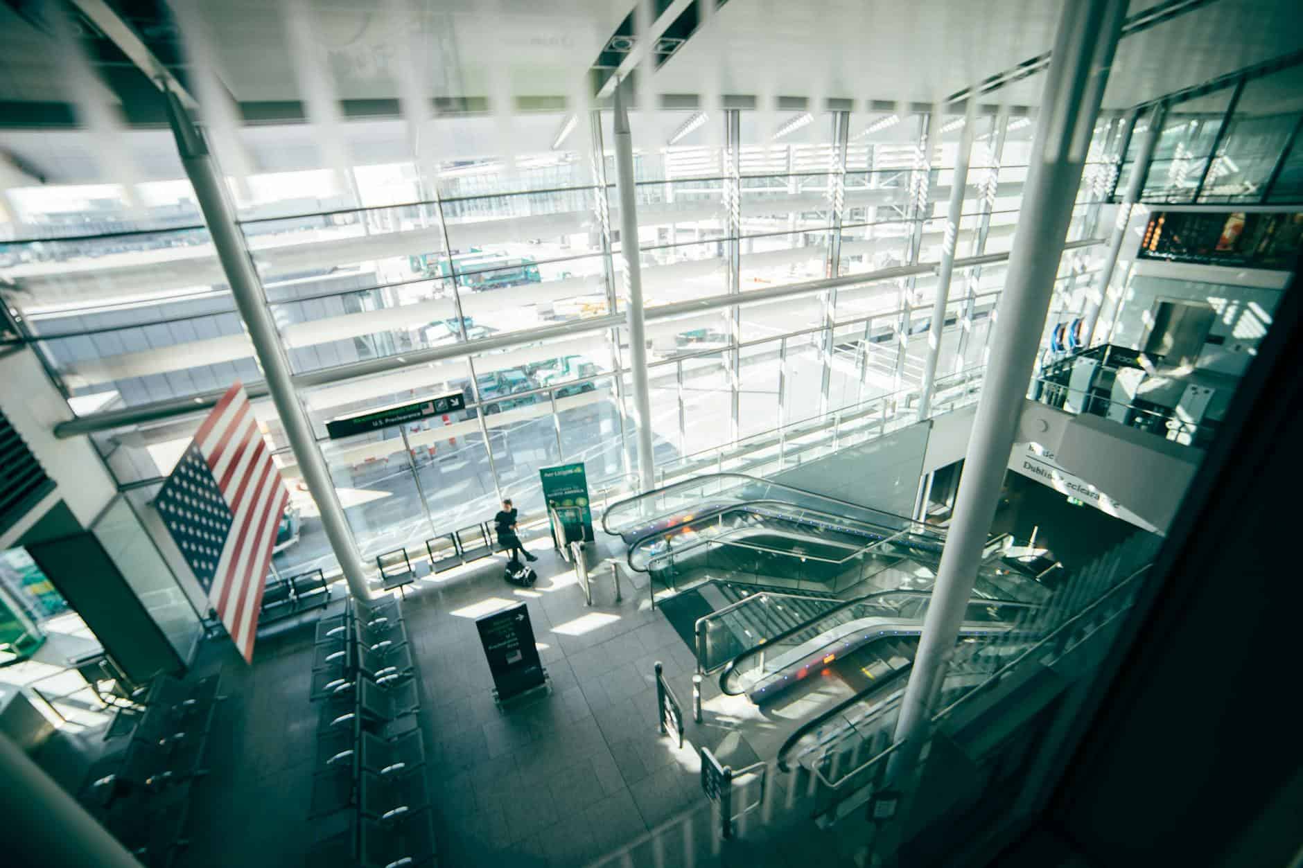 American airport terminal