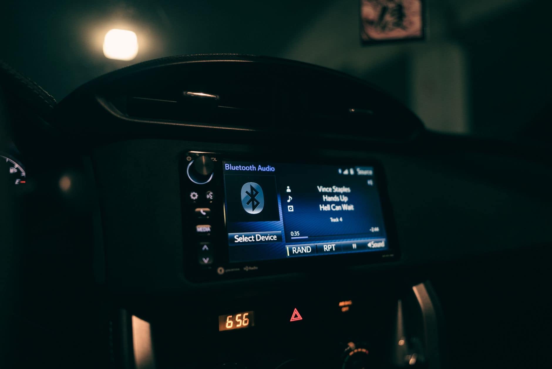 car stereo road trip music