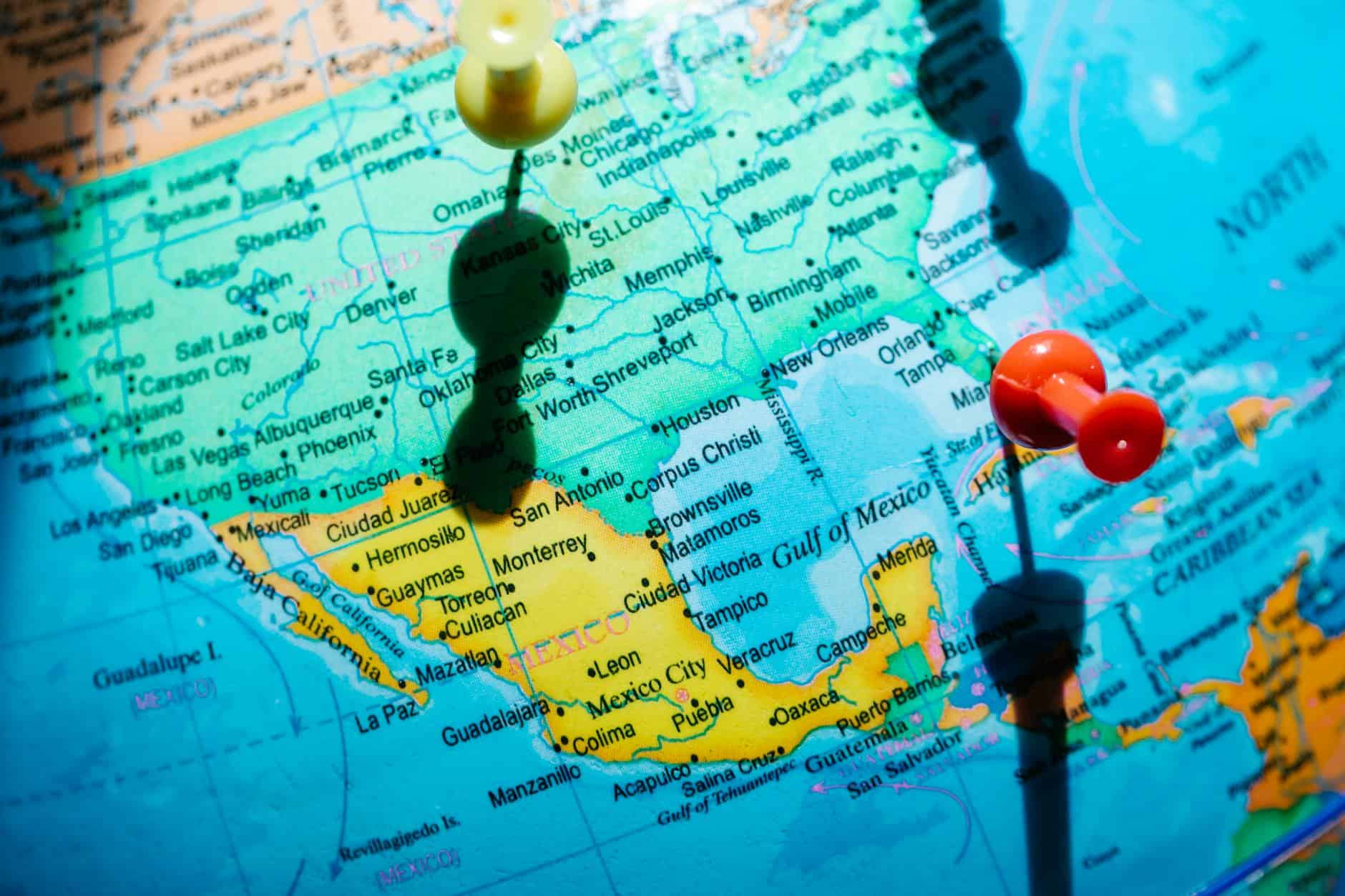 Mexico safety map region