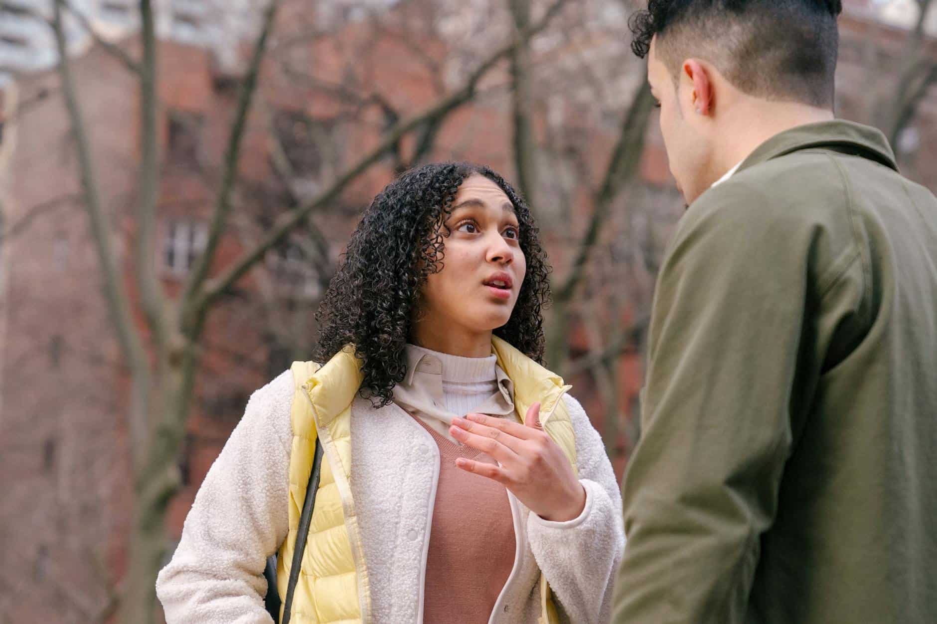 couple arguing vacation