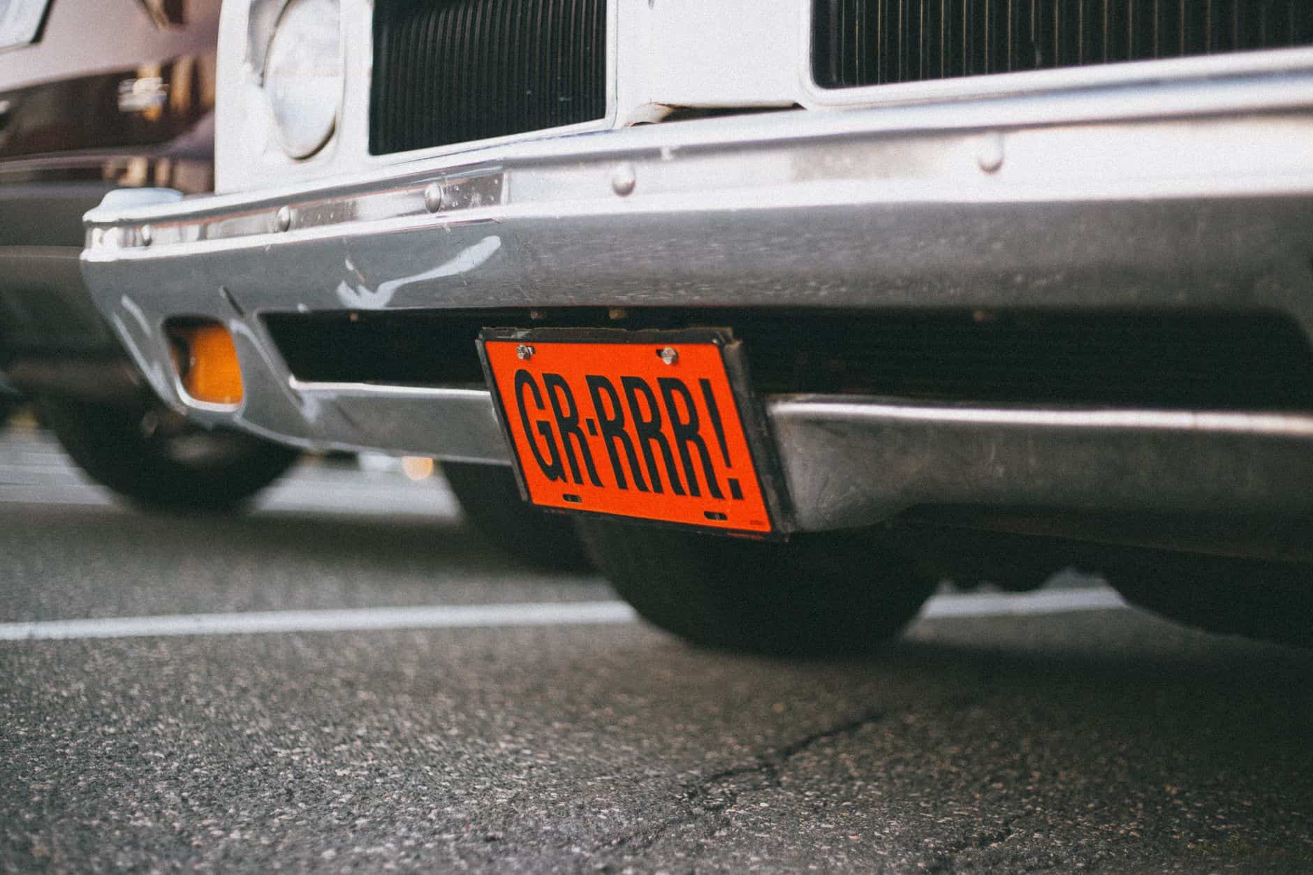 license plate car