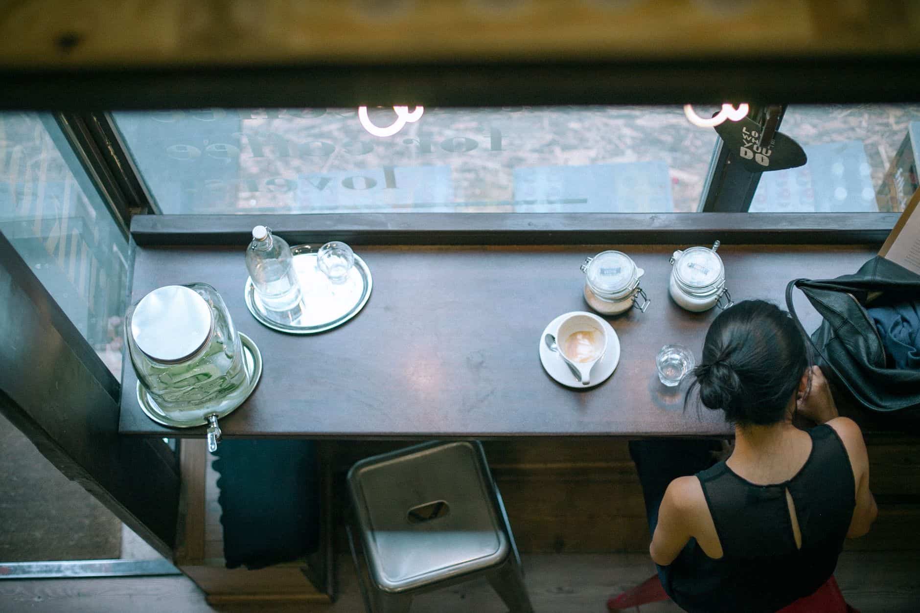 expat alone coffee shop