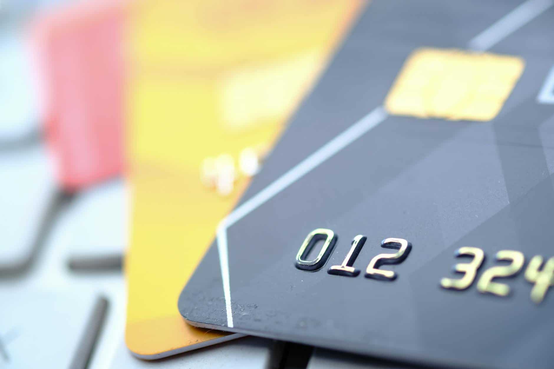 credit card close up