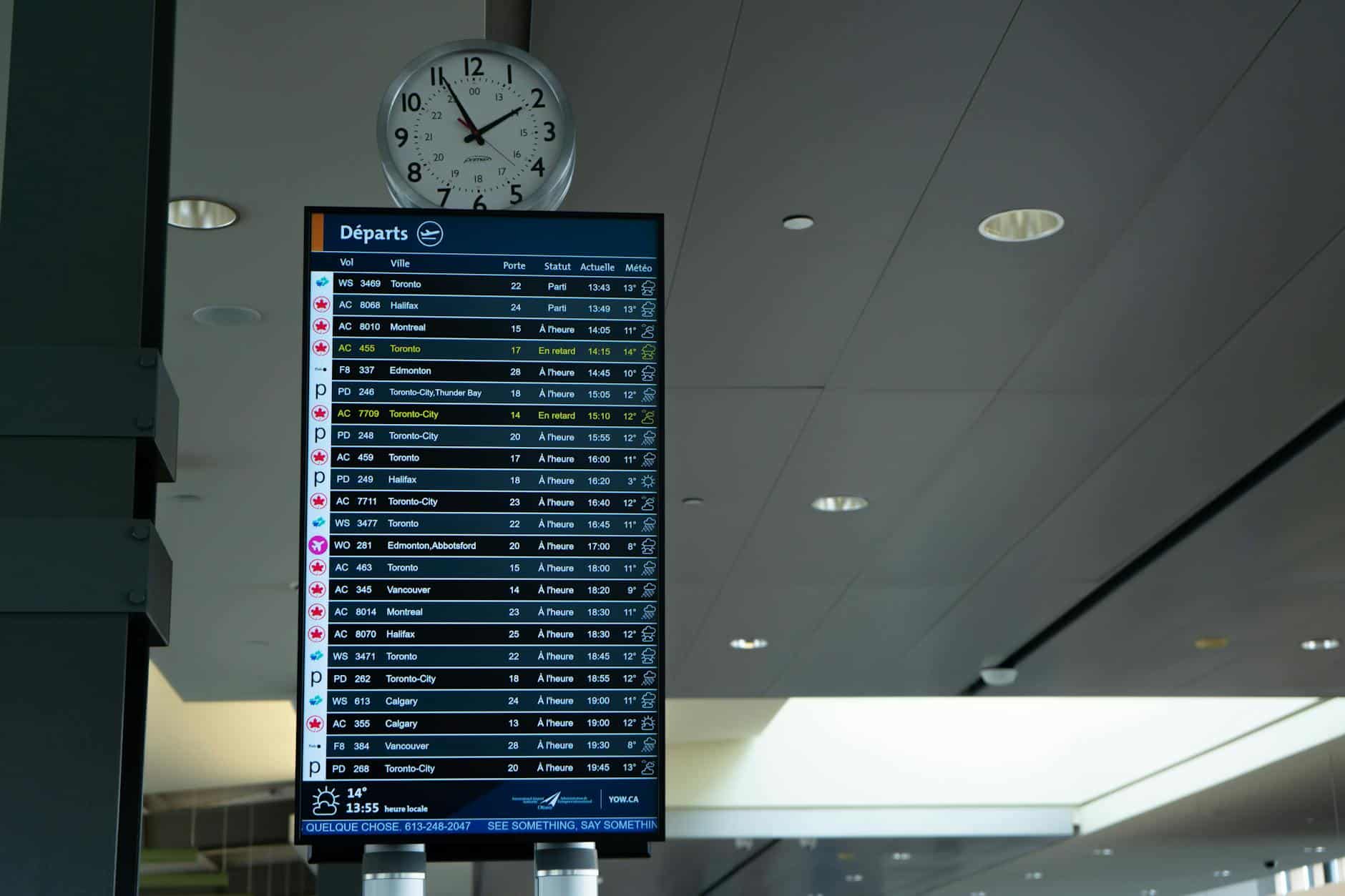 airline booking screen